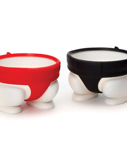 2 Suporturi pentru Oua Fierte, Model Sumo, din Silicon si PP