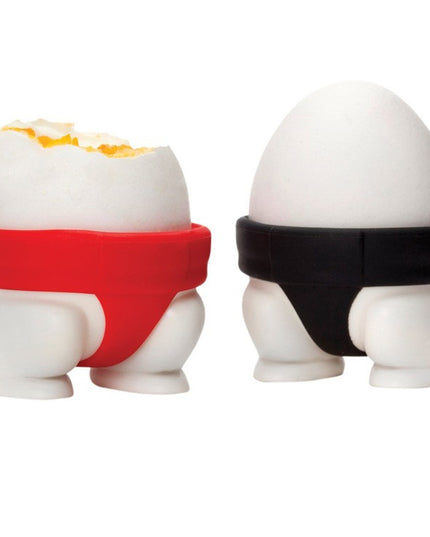 2 Suporturi pentru Oua Fierte, Model Sumo, din Silicon si PP