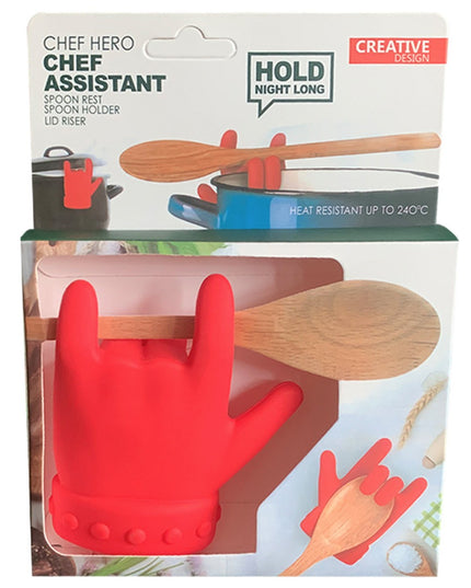 Suport Capac Anti- Varsare, Suport Lingura pentru Oala, Model in Forma de Deget, din Silicon