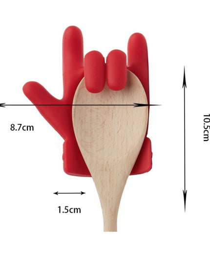 Suport Capac Anti- Varsare, Suport Lingura pentru Oala, Model in Forma de Deget, din Silicon