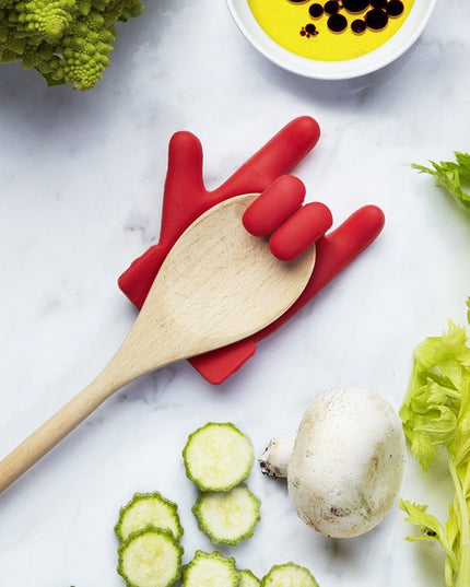 Suport Capac Anti- Varsare, Suport Lingura pentru Oala, Model in Forma de Deget, din Silicon