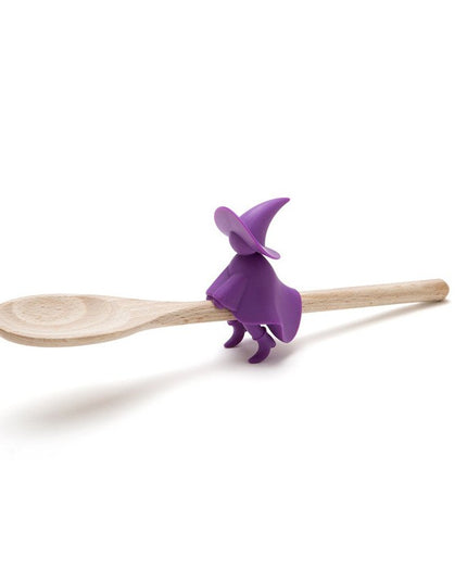 Suport Capac Anti-Varsare, Suport Lingura pentru Oala, Model Vrajitoare, din Silicon