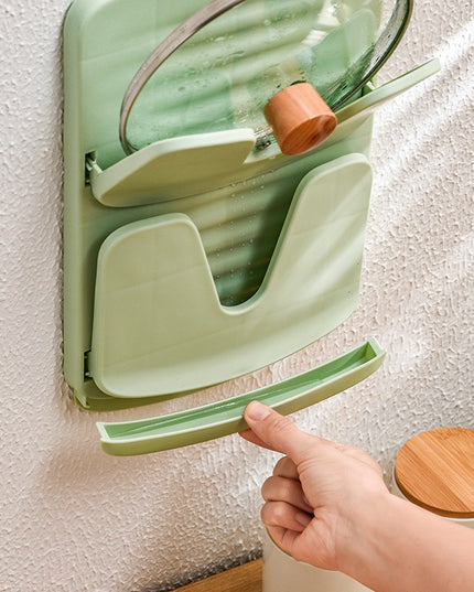 Suport de Bucatarie, pentru Capace/Tocatoare, din Plastic, Colectare Apa Scursa, Montare fara Perfoarare