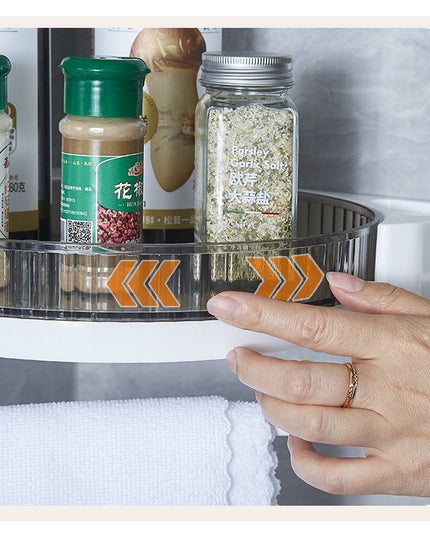 Suport Depozitare, din Plastic, Rotativ 360 grade, Montare fara Perforatii, pentru Baie/Bucatarie