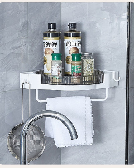 Suport Depozitare, din Plastic, Rotativ 360 grade, Montare fara Perforatii, pentru Baie/Bucatarie