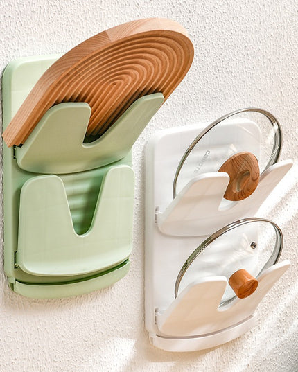 Suport de Bucatarie, pentru Capace/Tocatoare, din Plastic, Colectare Apa Scursa, Montare fara Perfoarare