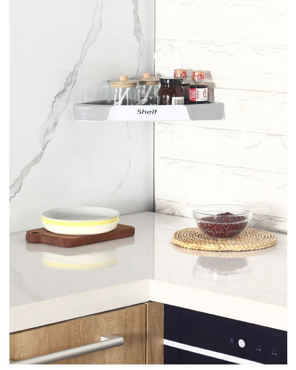 Suport Depozitare, din Plastic, Montare fara Perforatii, pentru Baie/Bucatarie