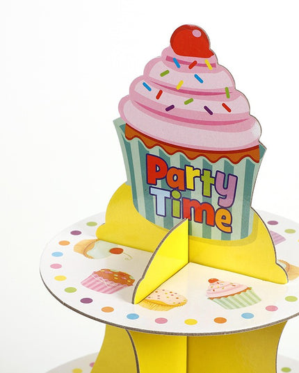 Suport Prajituri, 3 Etaje, Design de Petrecere, pentru Prajituri, Candy Bar, din Carton