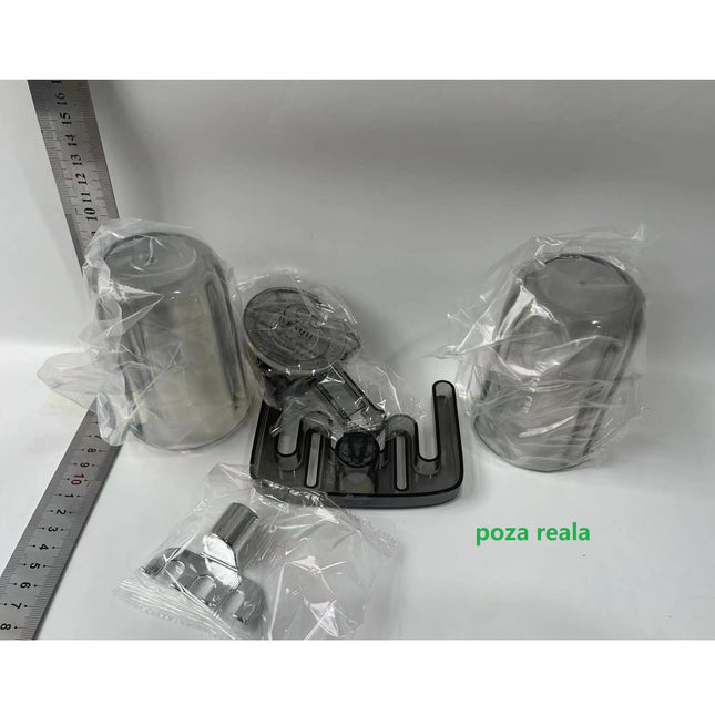 Suport Multifunctional Dublu, Pahar si Suport pentru Periuta de Dinti, Plastic, x