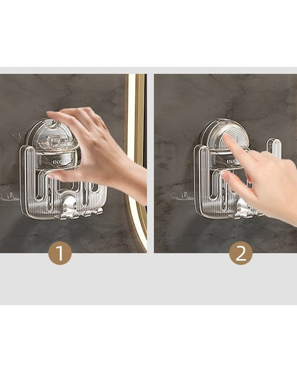 Suport Multifunctional Dublu, Pahar si Suport pentru Periuta de Dinti, Plastic, x