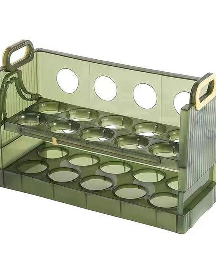 Suport - Organizator pentru Oua in Frigider, pentru 20 de oua in 2 Straturi, din Plastic