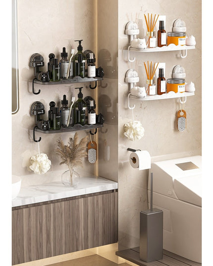 Suport pentru Baie, Montare pe Perete, Model Pisicute, ABS, Adeziv, Raft pentru Depozitare