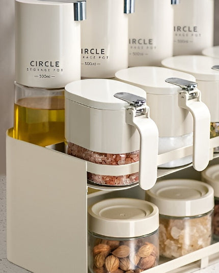 Suport pentru Depozitare Condimente, Ulei, Otet, Montare pe Perete din 12 Piese, Uz Casnic, pentru Bucatarie