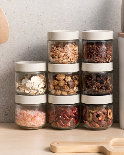 Suport pentru Depozitare Condimente, Ulei, Otet, Montare pe Perete din 12 Piese, Uz Casnic, pentru Bucatarie