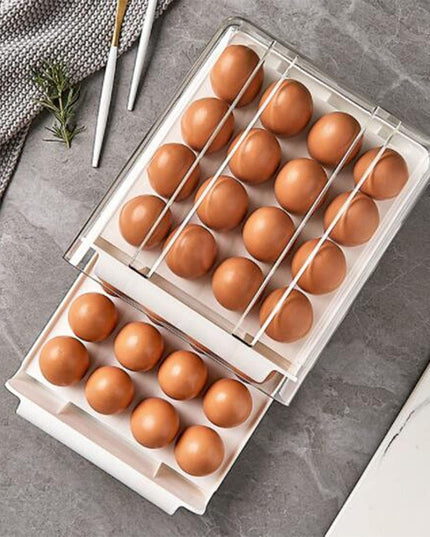 Suport pentru Oua, Strat Dublu, Capacitate 32 de Oua,din Plastic