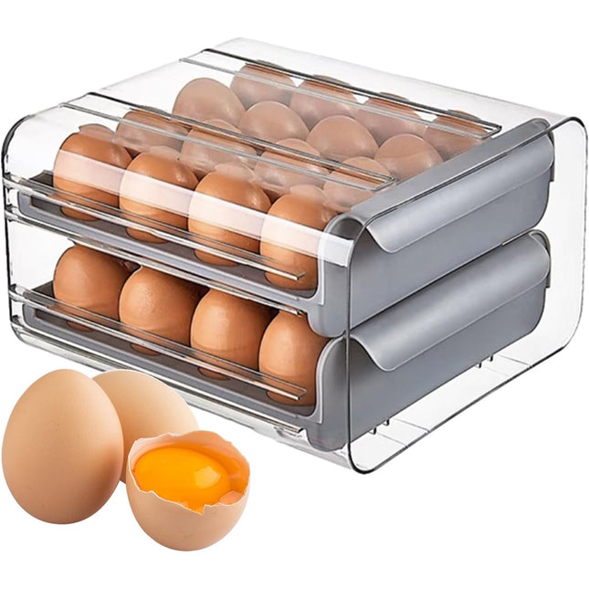 Suport pentru Oua, Strat Dublu, Capacitate 32 de Oua,din Plastic