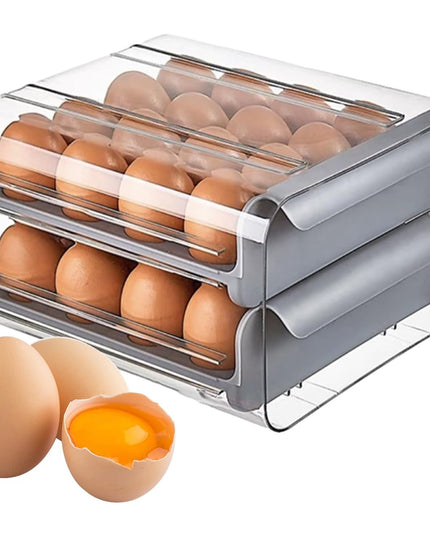 Suport pentru Oua, Strat Dublu, Capacitate 32 de Oua,din Plastic