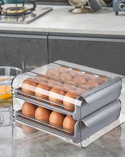 Suport pentru Oua, Strat Dublu, Capacitate 32 de Oua,din Plastic