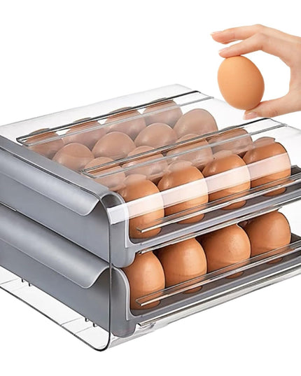 Suport pentru Oua, Strat Dublu, Capacitate 32 de Oua,din Plastic