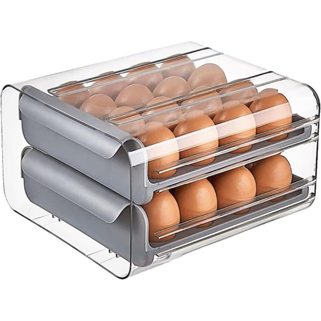 Suport pentru Oua, Strat Dublu, Capacitate 32 de Oua,din Plastic