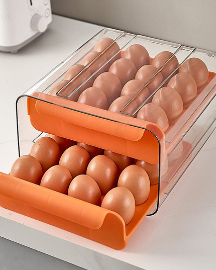 Suport pentru Oua, Strat Dublu, Capacitate 32 de Oua,din Plastic