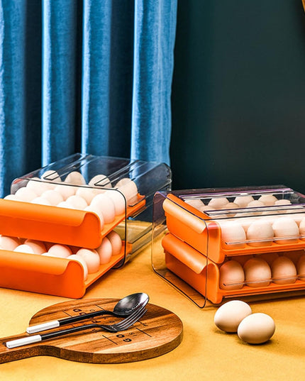 Suport pentru Oua, Strat Dublu, Capacitate 32 de Oua,din Plastic