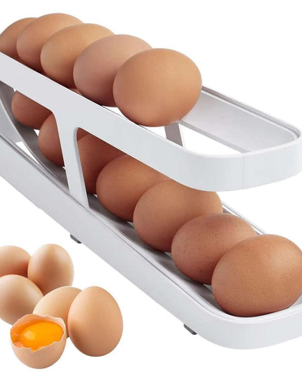 Suport pentru Oua, pentru Usa Frigiderului, cu Doua Straturi