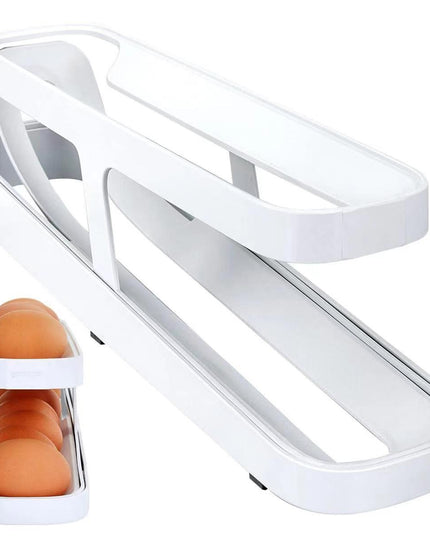 Suport pentru Oua, pentru Usa Frigiderului, cu Doua Straturi