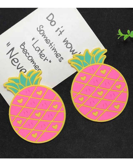 Suport pentru Pahar, Model Ananas, din PVC,Rezistent la Caldura