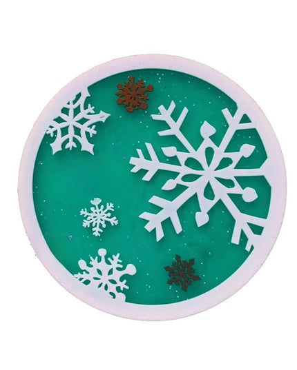 Suport pentru Pahar, Model Fulg de Nea, din PVC,Rezistent la Caldura