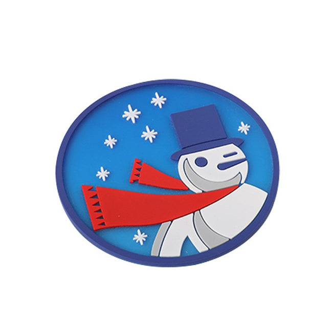 Suport pentru Pahar, Model Om de Zapada, din PVC,Rezistent la Caldura