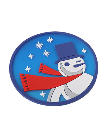 Suport pentru Pahar, Model Om de Zapada, din PVC,Rezistent la Caldura