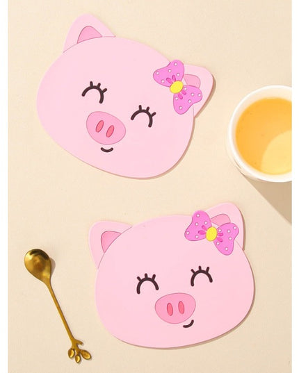 Suport pentru Pahar, Model Urs Purcelus, din PVC,Rezistent la Caldura