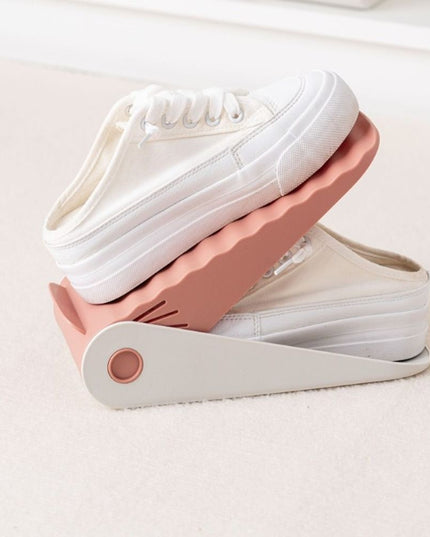 Suport pentru Pantofi, cu Două Straturi, Organizator, Antiderapant și Durabil, Inălțime Reglabilă