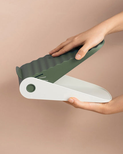 Suport pentru Pantofi, cu Două Straturi, Organizator, Antiderapant și Durabil, Inălțime Reglabilă