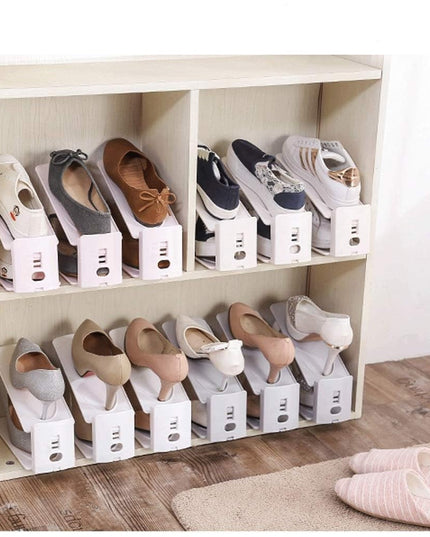 Suport pentru Pantofi, din Plastic, Reglabil, 2 Niveluri