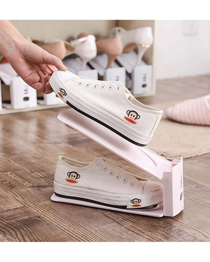 Suport pentru Pantofi, din Plastic, Reglabil, 2 Niveluri