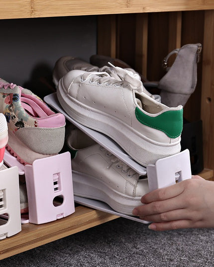 Suport pentru Pantofi, din Plastic, Reglabil, 2 Niveluri