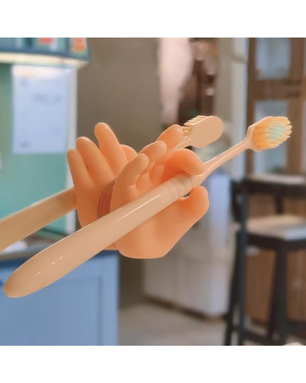 Suport de Baie, Multifunctional, pentru Periute/Cabluri, din PVC, cu Ventuza, Model Mana