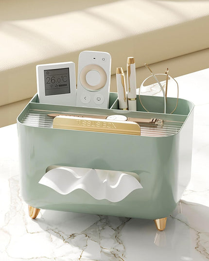 Suport pentru Servetele, Multifunctionala, Design Minimalist, ABS, cu Suport pentru Obiectele Personale, pentru Birou