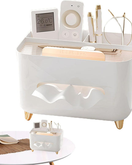 Suport pentru Servetele, Multifunctionala, Design Minimalist, ABS, cu Suport pentru Obiectele Personale, pentru Birou