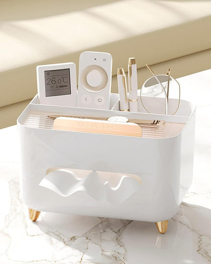 Suport pentru Servetele, Multifunctionala, Design Minimalist, ABS, cu Suport pentru Obiectele Personale, pentru Birou