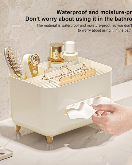 Suport pentru Servetele, Multifunctionala, Design Minimalist, ABS, cu Suport pentru Obiectele Personale, pentru Birou