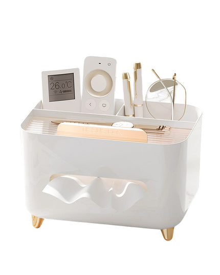 Suport pentru Servetele, Multifunctionala, Design Minimalist, ABS, cu Suport pentru Obiectele Personale, pentru Birou