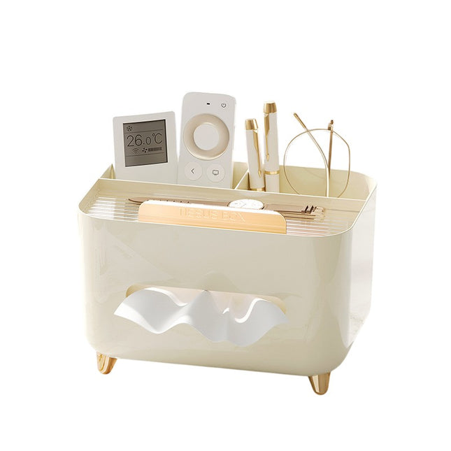 Suport pentru Servetele, Multifunctionala, Design Minimalist, ABS, cu Suport pentru Obiectele Personale, pentru Birou