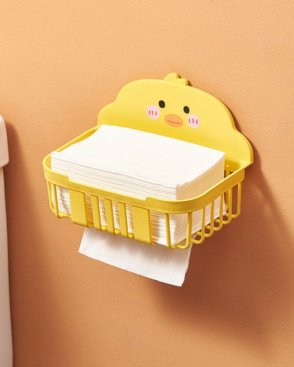 Suport pentru Servetele in Baie, Suport pentru Prosoape, din Plastic PP, Montare pe Perete cu Adeziv, Model Ratusca