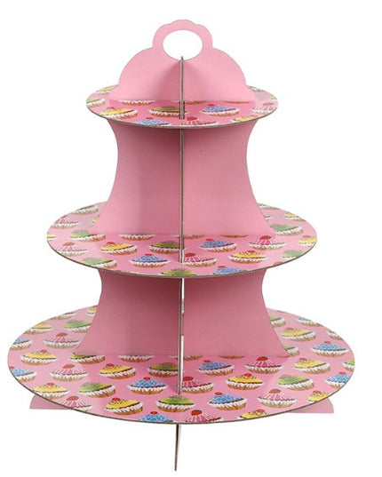 Suport Prajituri, 3 Etaje, Design de Petrecere, pentru Prajituri, Candy Bar, din Carton