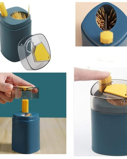 Suport Scobitori, Automat, cu Buton si Capac, din PP