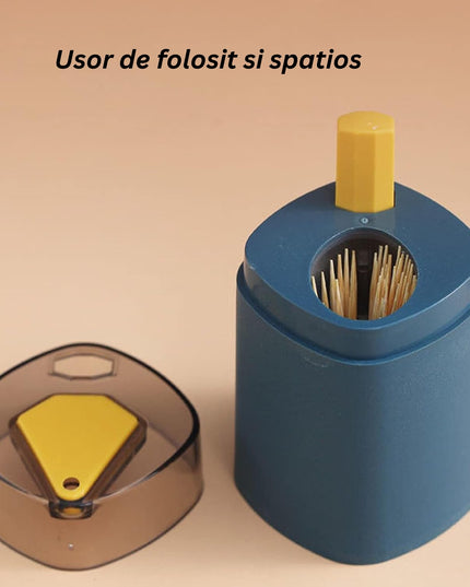 Suport Scobitori, Automat, cu Buton si Capac, din PP