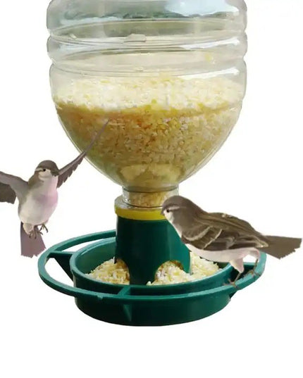 Suport Sticla pentru Hranit Pasari, din Plastic, de Gradina, Fara Sticla